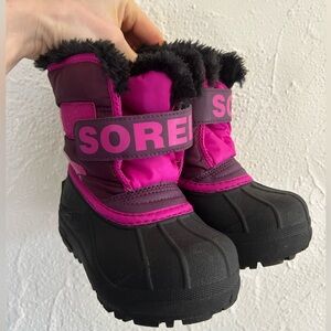Like NEW! Toddler girl Sorel Snow Boots